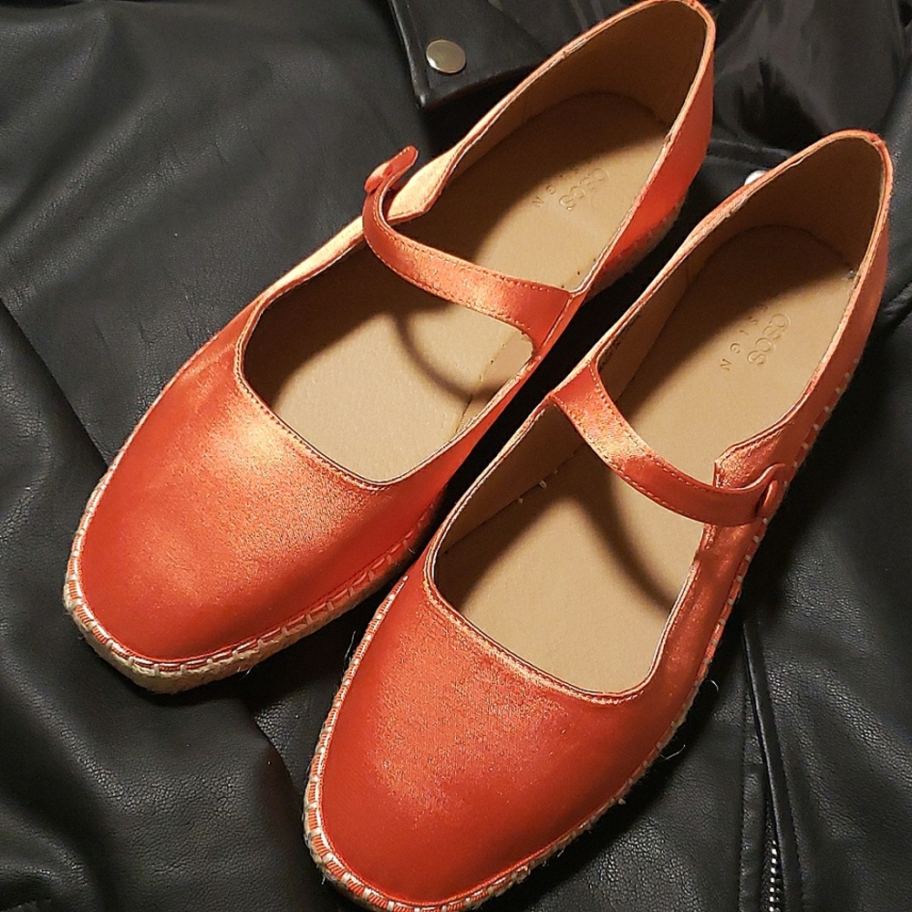 Satin Mary Jane Espadrilles Size 11 by ASOS Design NWOT